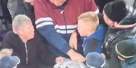 Father of Newcastle fan defends woman who tried to grab shirt out of son’s hands