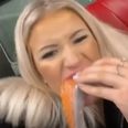 People are horrified after woman eats raw salmon on the bus