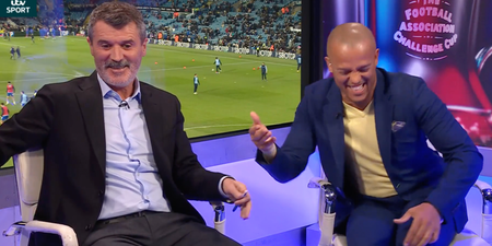 “That’s his job!” – Roy Keane has ITV panel in stitches as he reviews big FA Cup moment