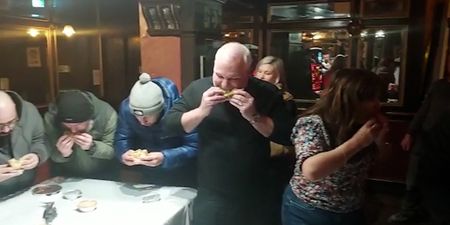 Man crowned World Pie Eating champion after gobbling a meat and potato in 35 seconds