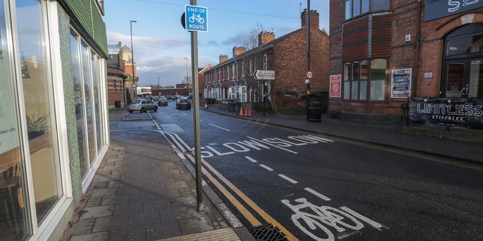 Britain's smallest cycle lane