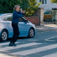 Paul McCartney poses on Abbey Road crossing – car refuses to stop for him