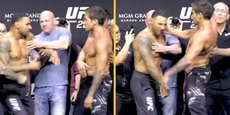 Slap thrown and a mini brawl as Jake Gyllenhaal films ‘Roadhouse’ scene at UFC weigh-ins