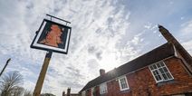 Jodie Kidd poses in the buff to make new pub sign for her local