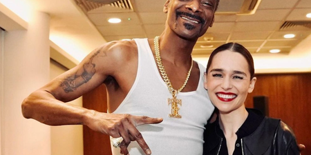 Snoop Dogg tells Emilia Clarke he’d ‘protect her eggs any day’ as they meet for first time