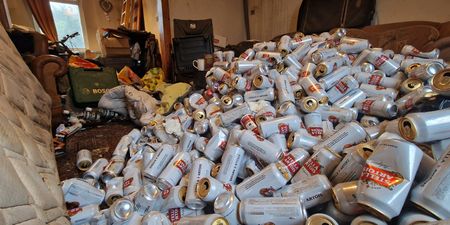 'Impressive' mound of Stella cans cleared from hoarder's house