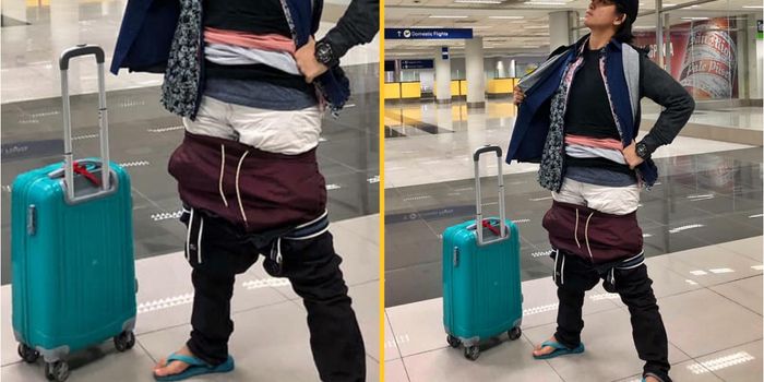 Airline passenger wears all her clothes to avoid baggage fee