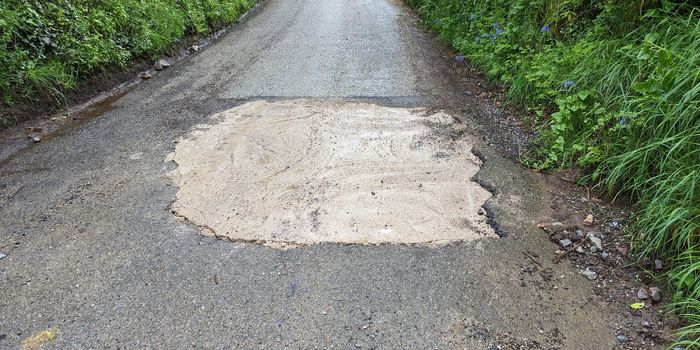 Pothole in Cornwall