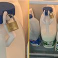 Office employee sparks debate after padlocking milk in communal fridge