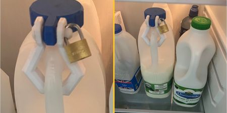 Office employee sparks debate after padlocking milk in communal fridge