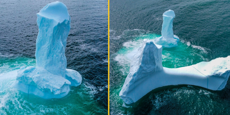 Photographer finds photo of penis-shaped iceberg near town called Dildo
