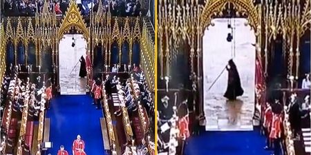 Moment ‘Grim Reaper’ runs past Westminster Abbey during coronation