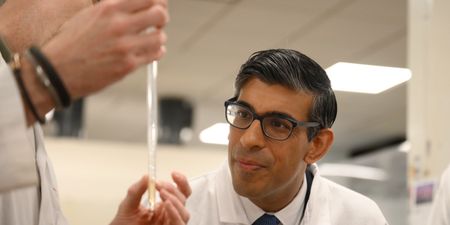 Rishi Sunak wears his glasses in a really weird way