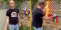 Laurence Fox mocked after spending Father’s Day trying to burn Pride flags in vile video