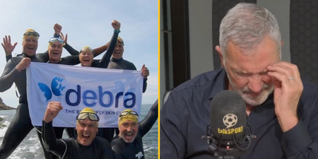 Graeme Souness struggles to holds back tears after completing £1m charity swim