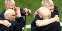 Heartwarming moment David Moyes gives medal to his 87-year-old dad after West Ham win