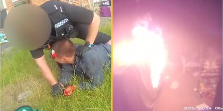 Bodycam footage shows moment heroic police saved woman from knife-wielding ex