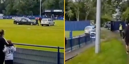 Gateshead match abandoned after hearse drives onto pitch