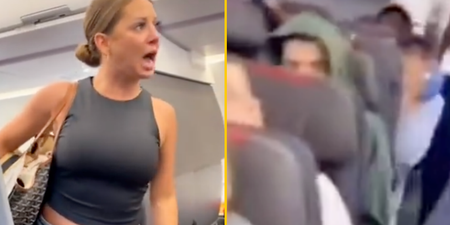 Conspiracy theorists freaking out over man in green hoodie after woman’s ‘not real’ flight rant