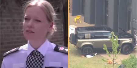 Police officer in tears as she announces tragic death of girl, 8, in school crash