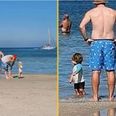 Family terrified after spotting ominous detail in beach snap