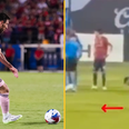 Footage of Lionel Messi’s clever tactic to win free-kick goes viral