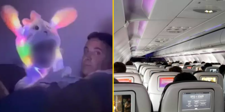 People call for ‘no-kids flights’ after child keeps plane awake with glow-in-the-dark costume