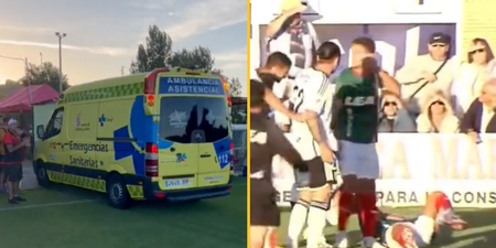 Diego Simeone’s son left hospitalised after horror tackle in friendly