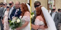 Bride who lost sight as a teen blindfolds wedding guests so they live ‘a moment in her shoes’