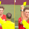 Football history made as ref has yellow card Uno reversed