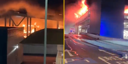 Luton airport closed and flights suspended after huge fire
