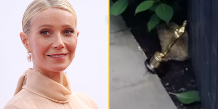 Gwyneth Paltrow uses her Academy Award as a doorstop