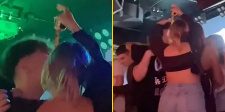 Woman savagely pulls out measuring tape at a club to check if man is tall enough