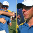 Rory McIlroy chokes up in emotional interview after singles win