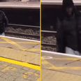 Outrage as man climbs over live train tracks to harass lone woman at station