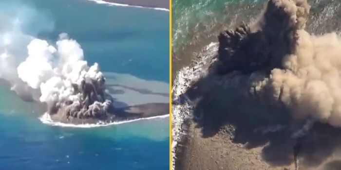 World's newest island appears after underwater volcanic eruption
