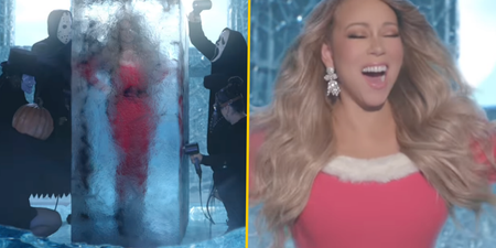 Mariah Carey thaws from giant ice block in annual pre-Christmas money-grab