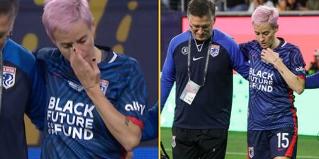 Megan Rapinoe leaves pitch in tears three minutes into final game