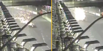 Unseen CCTV footage shows moment F1 car was destroyed by manhole at Las Vegas GP