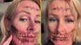 Woman left horrified after 'temporary' Halloween face tattoo won't wash off