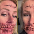 Woman left horrified after ‘temporary’ Halloween face tattoo won’t wash off