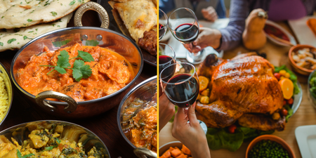 One in six Brits would rather have a curry than a Christmas dinner on 25th December