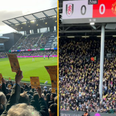 Fulham fans held sheets of yellow paper during Man United defeat to protest ticket prices