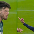 Declan Rice and Gabriel involved in heated argument during Fulham defeat