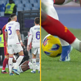 Romelu Lukaku sent off for tackle so bad it broke opponent’s sock