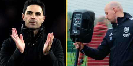 Clip reemerges of Mikel Arteta bringing speakers to training to prepare for Liverpool atmosphere