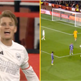 Martin Odegaard caught shouting at Liverpool fans to make noise thinking they supported Arsenal