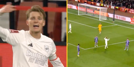 Martin Odegaard caught shouting at Liverpool fans to make noise thinking they supported Arsenal