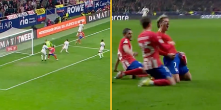 Antoine Griezmann scores one of his best goals for Atletico in Madrid derby victory