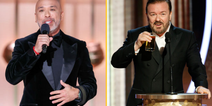 People call for Ricky Gervais to return for Golden Globes as this year’s opening monologue is booed